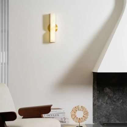 Jade Alabaster Rectangular Modern Wall Light Shades Hallway Bedroom