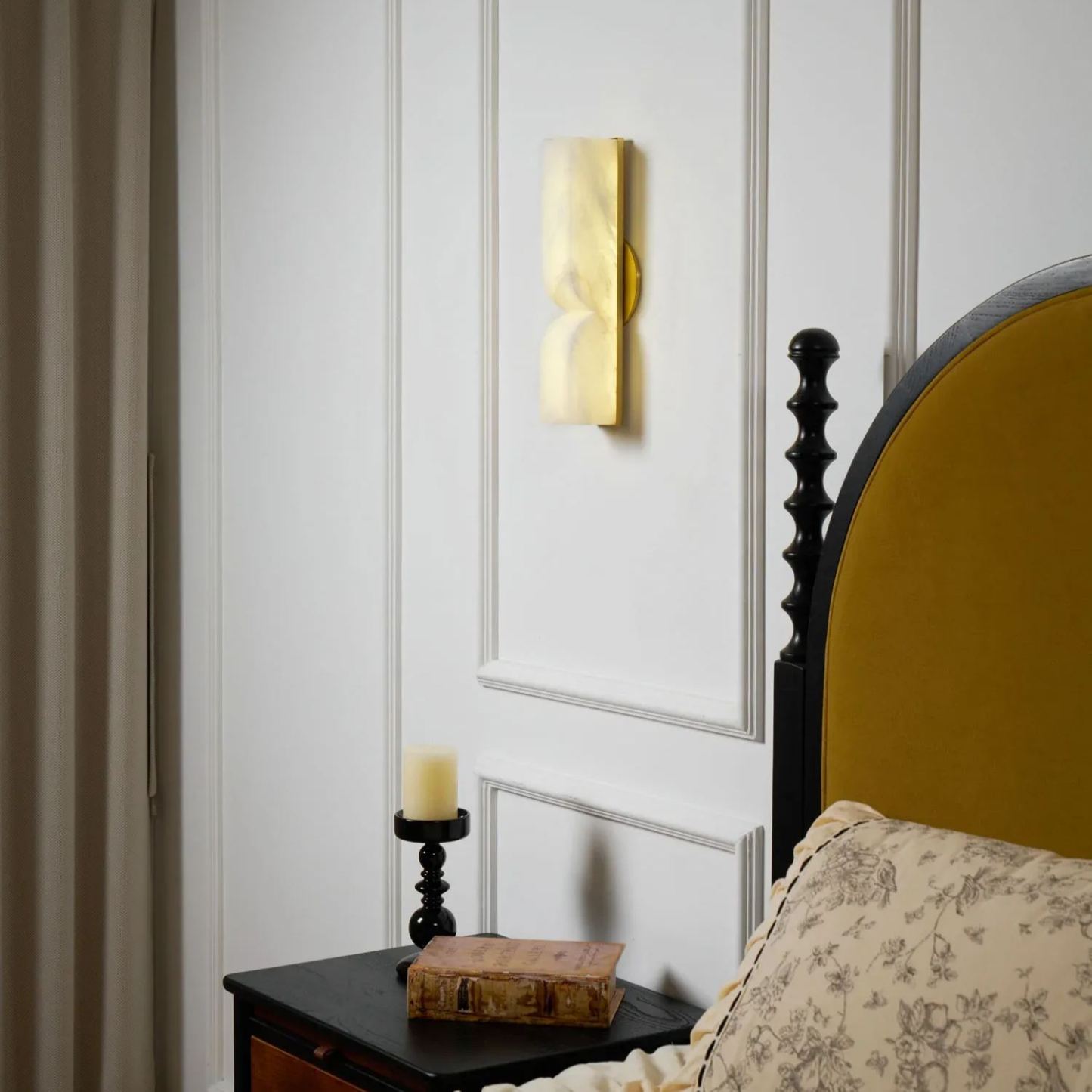 Jade Alabaster Rectangular Modern Wall Light Shades Hallway Bedroom