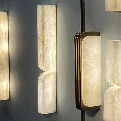 Jade Alabaster Rectangular Modern Wall Light Shades Hallway Bedroom
