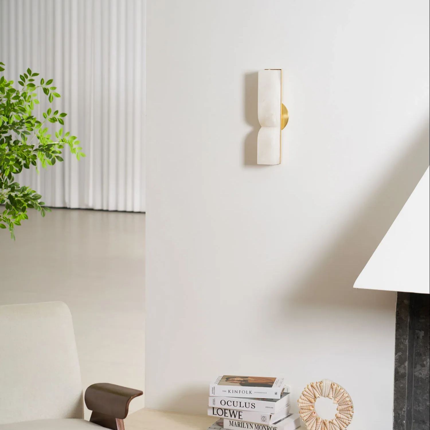 Jade Alabaster Rectangular Modern Wall Light Shades Hallway Bedroom