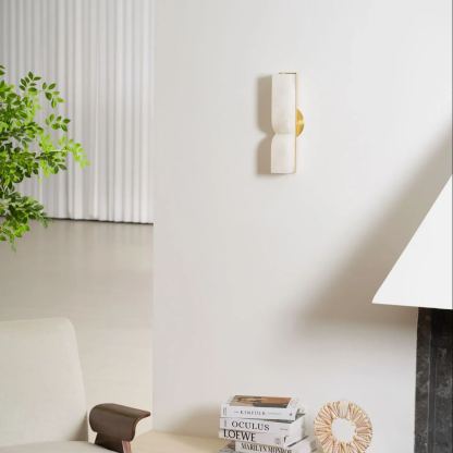 Jade Alabaster Rectangular Modern Wall Light Shades Hallway Bedroom