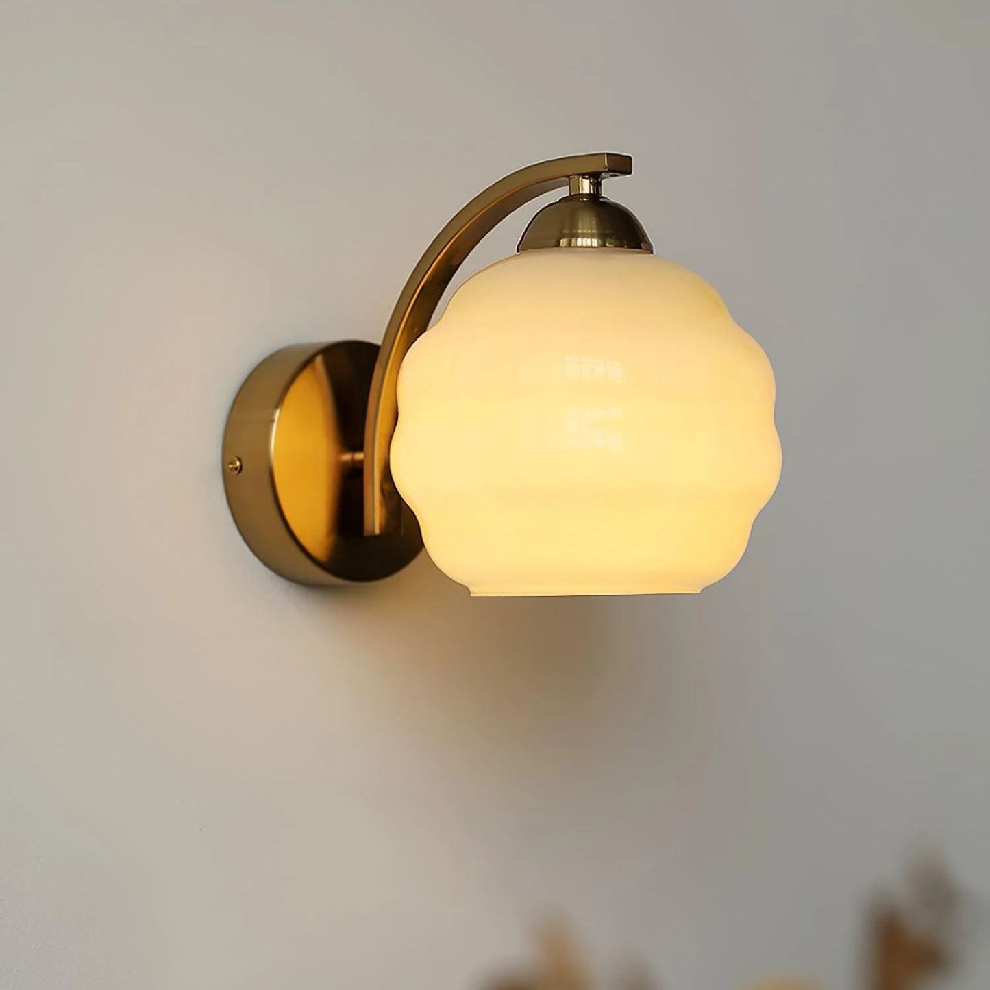 Carins Vintage Antique Glass Wall Light Shades Bedroom Living Room