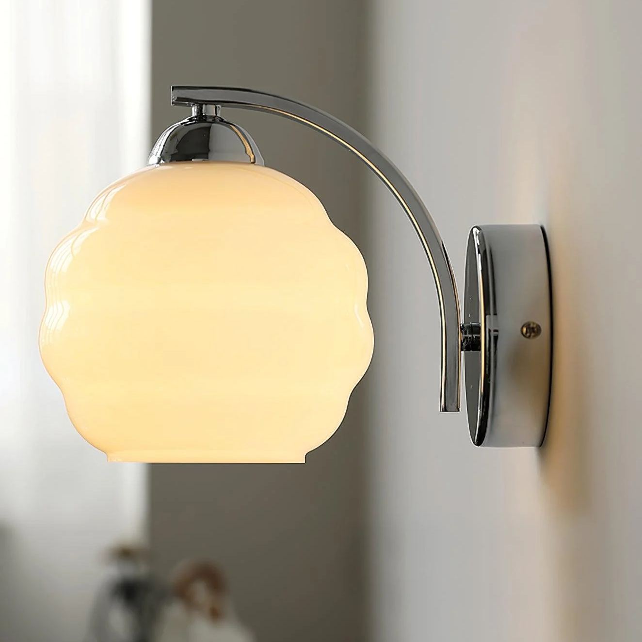 Carins Vintage Antique Glass Wall Light Shades Bedroom Living Room