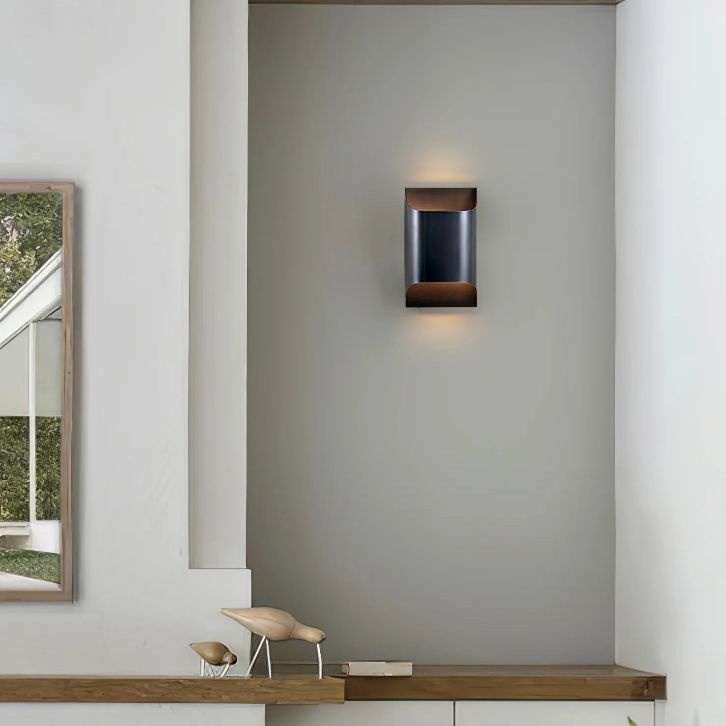Orr Vintage Industrial Square Metal Wall Light Hallway Bathroom Bedroom