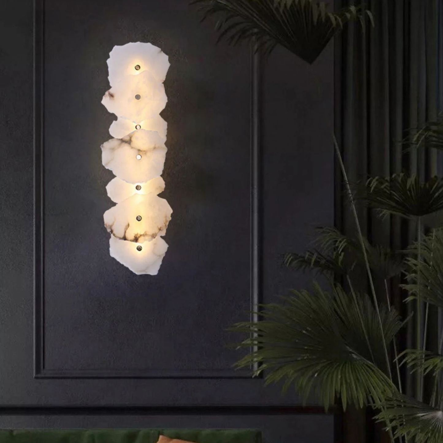 Jade Unusual Flower Alabaster Wall Light Bedroom Hallway Dining Room
