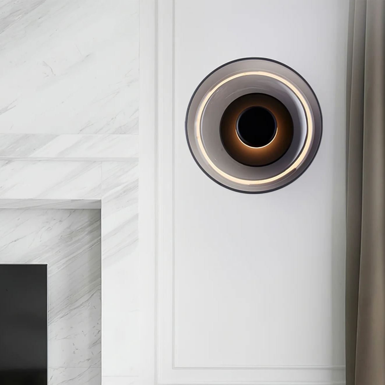 Hailie Modern Round Bowl Glass Wall Light Shades Bedroom Hallway