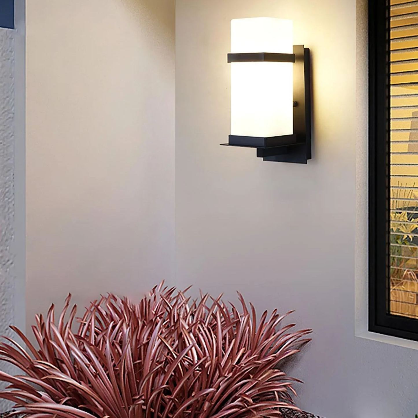 Edge Urban Glass Metal Wall Light Garden Park Waterproof