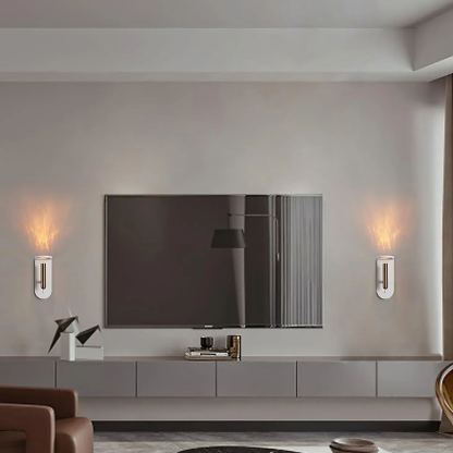 Edge Minimalism Acrylic Metal Black White Wall Light Dining Room Bedroom