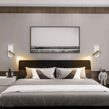 Edge Minimalism Acrylic Metal Black White Wall Light Dining Room Bedroom