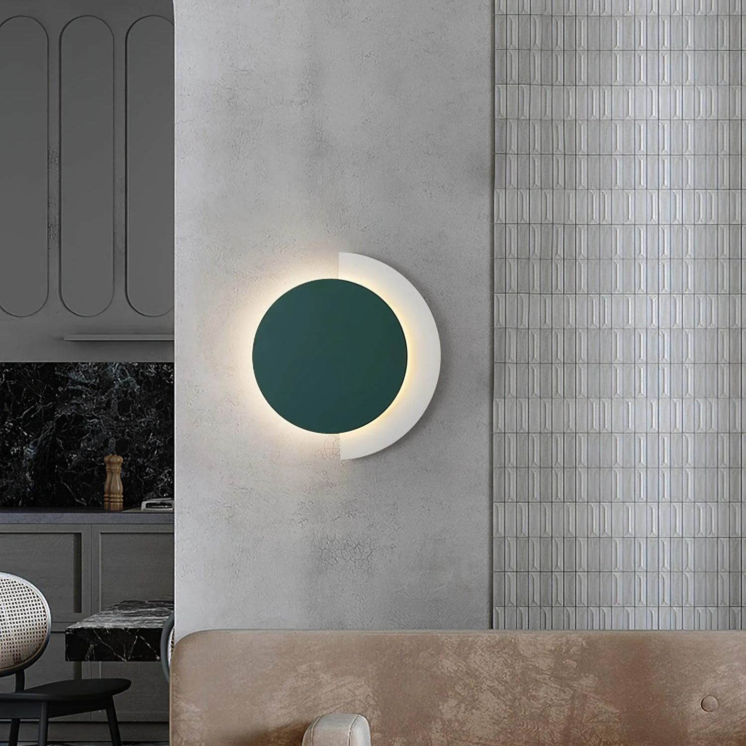 Edge Minimalism Rounded Acrylic Metal Wall Lamp Dining Room Bedroom