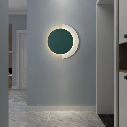 Edge Minimalism Rounded Acrylic Metal Wall Light Dining Room Bedroom