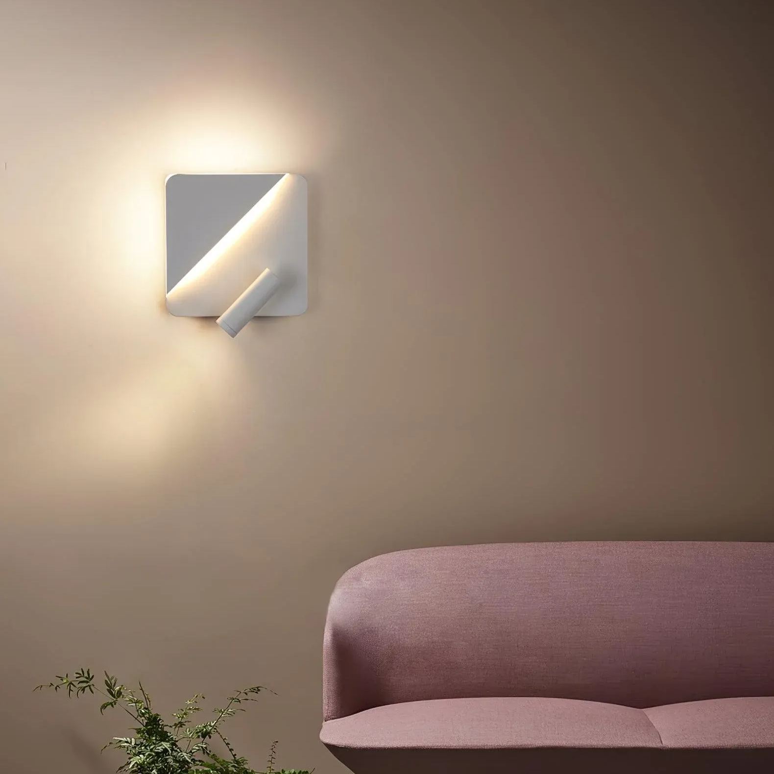 Edge Minimalism Metal Black White Wall Light Dining Room Bedroom
