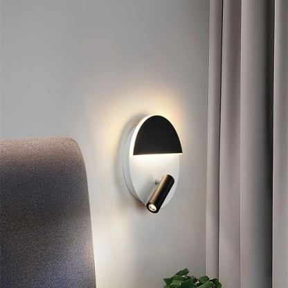 Edge Minimalism Metal Black White Wall Light Dining Room Bedroom