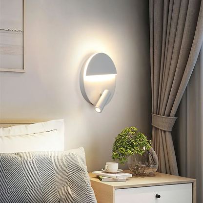 Edge Minimalism Metal Black White Wall Light Dining Room Bedroom