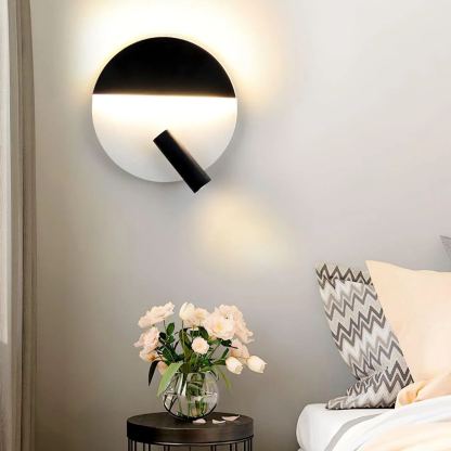 Edge Minimalism Metal Black White Wall Light Dining Room Bedroom