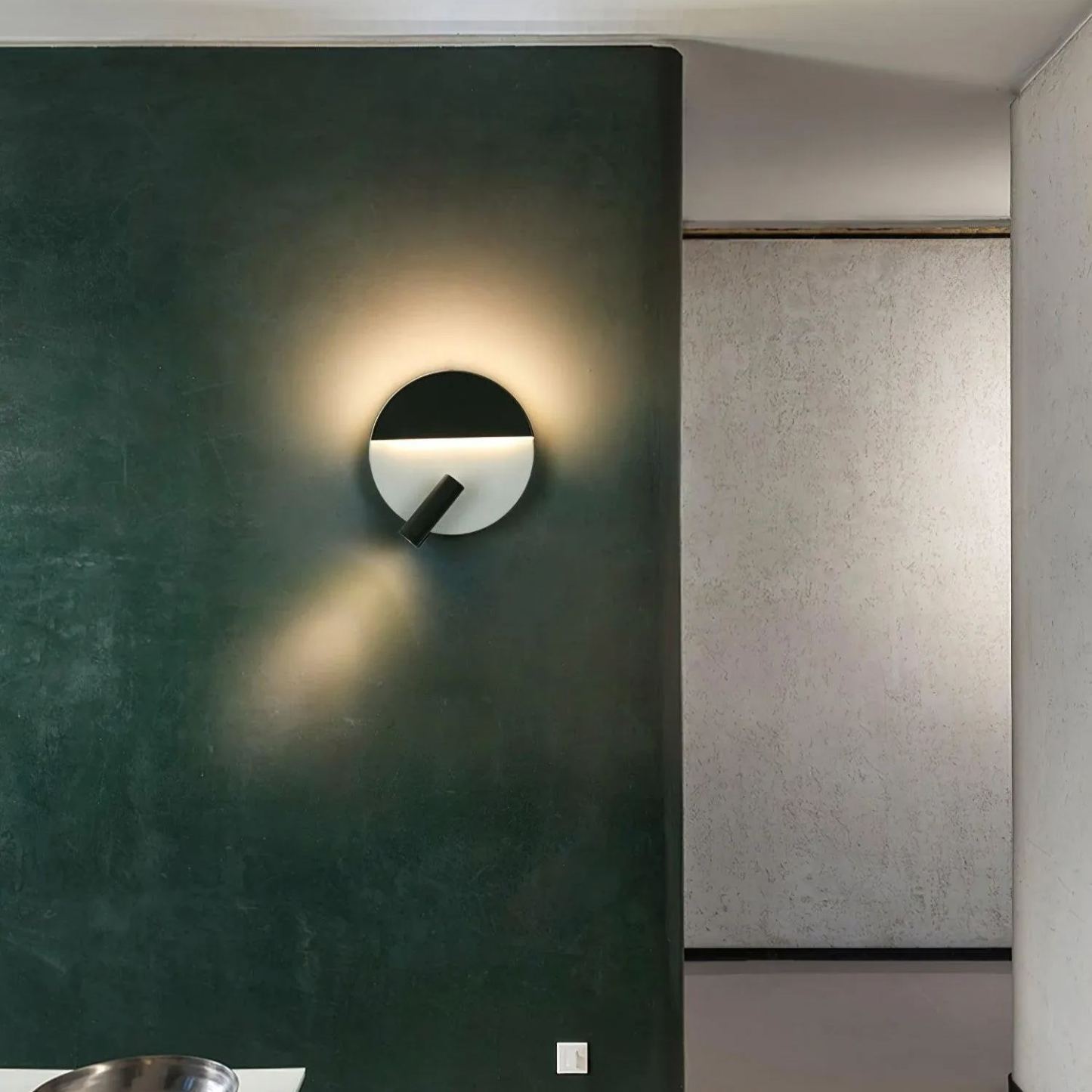 Edge Minimalism Metal Black White Wall Light Dining Room Bedroom