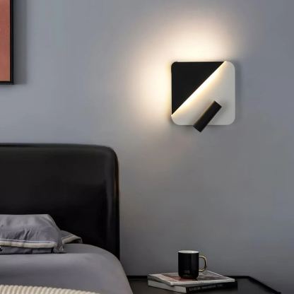 Edge Minimalism Metal Black White Wall Light Dining Room Bedroom