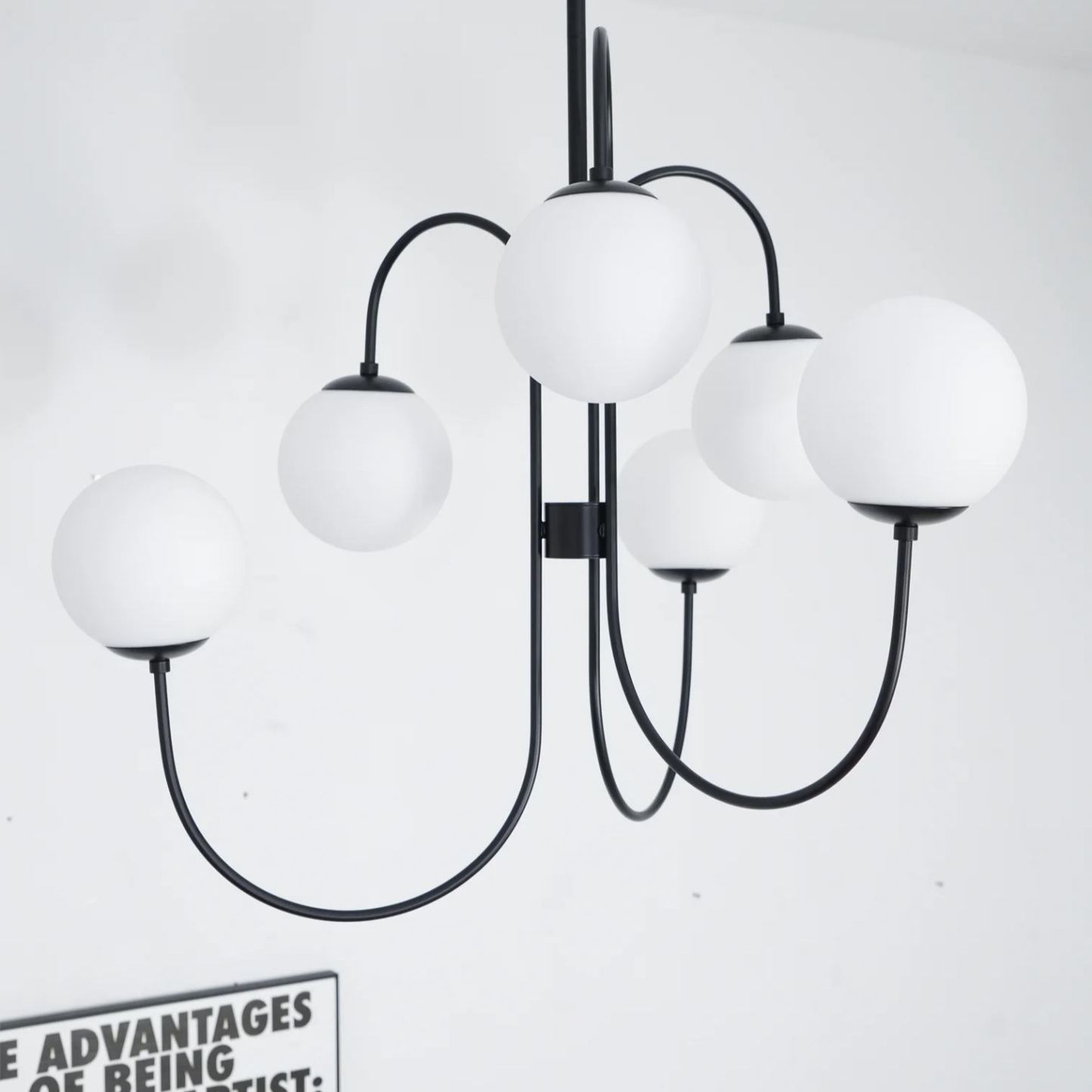 Alessio Vintage Metal Glass Gold Black Pendant Light Bedroom Living Room