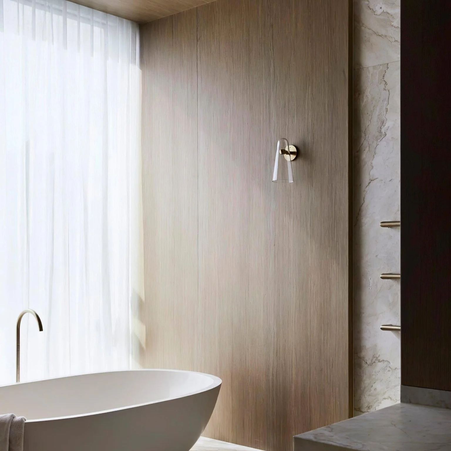 Edge Modern Unusual Glass Wall Light Shades Bathroom Bedroom Hallway