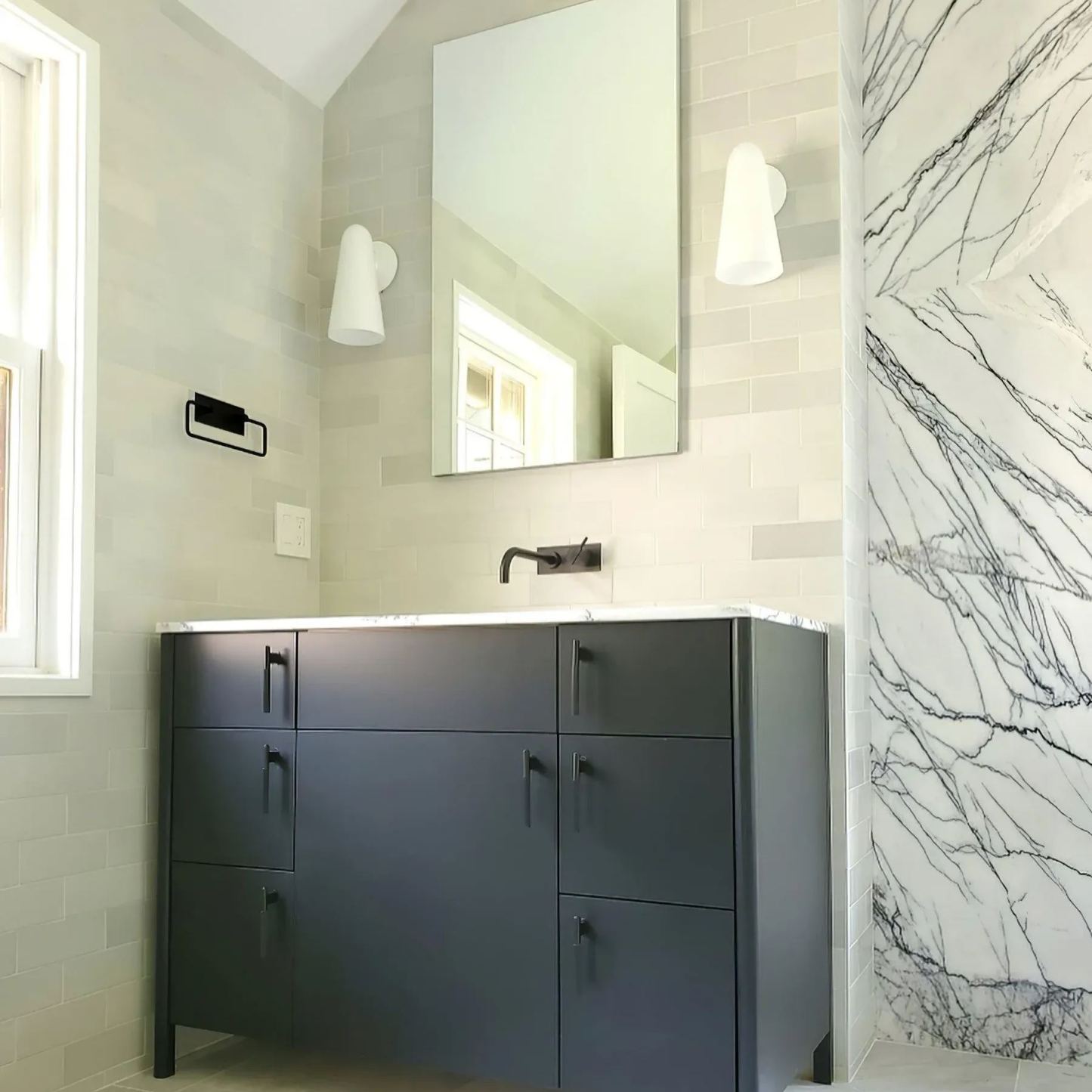 Edge Modern Unusual Glass Wall Light Shades Bathroom Bedroom Hallway