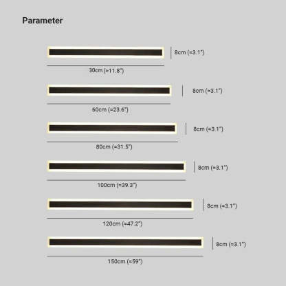 Edge Wall Lamp dimensions for garden corridor lighting. Edge Radiation Linear Metal Acrylic Outdoor Wall Lamp  Garden Corridor