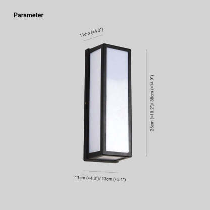 Orr LED outdoor wall lamp dimensions