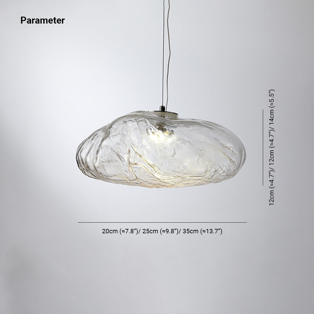 Byers minimalist clear glass pendant light dimensions