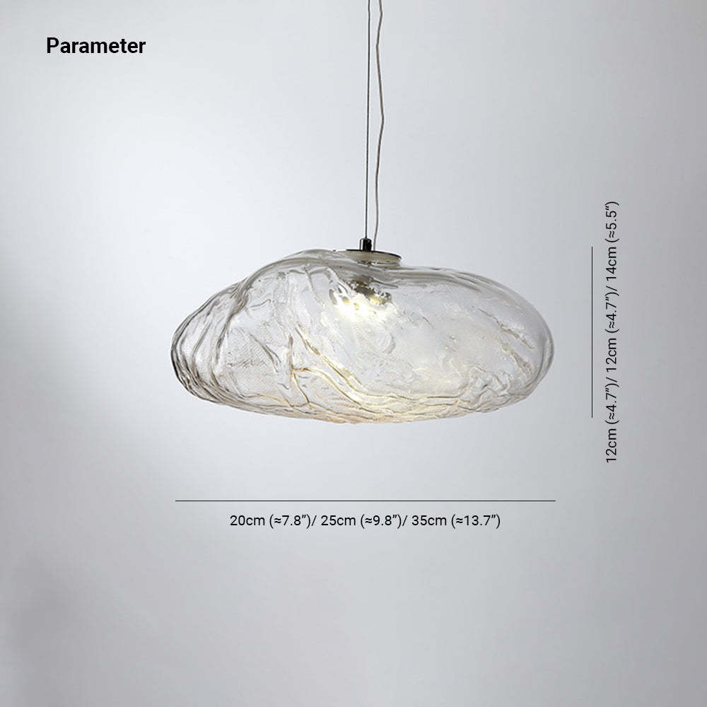 Byers minimalist clear glass pendant light dimensions