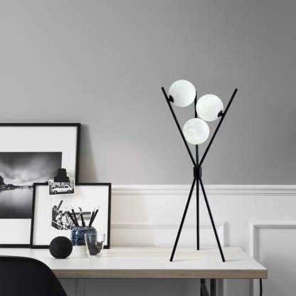 Valentina Tripod Floor Lamp/Table Lamp, Metal/Acrylic