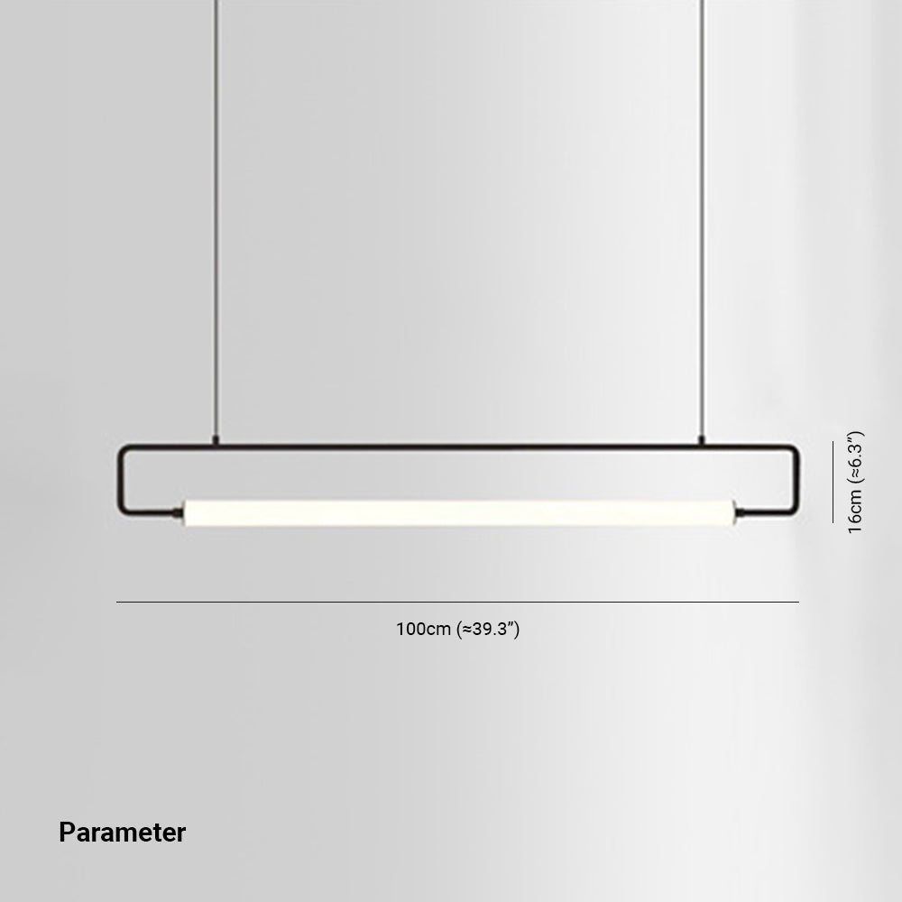 Edge Modern Minimalist rectangular Metal  Pendant Light