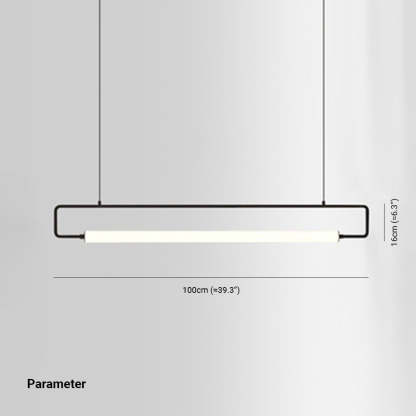 Edge Modern Minimalist rectangular Metal  Pendant Light