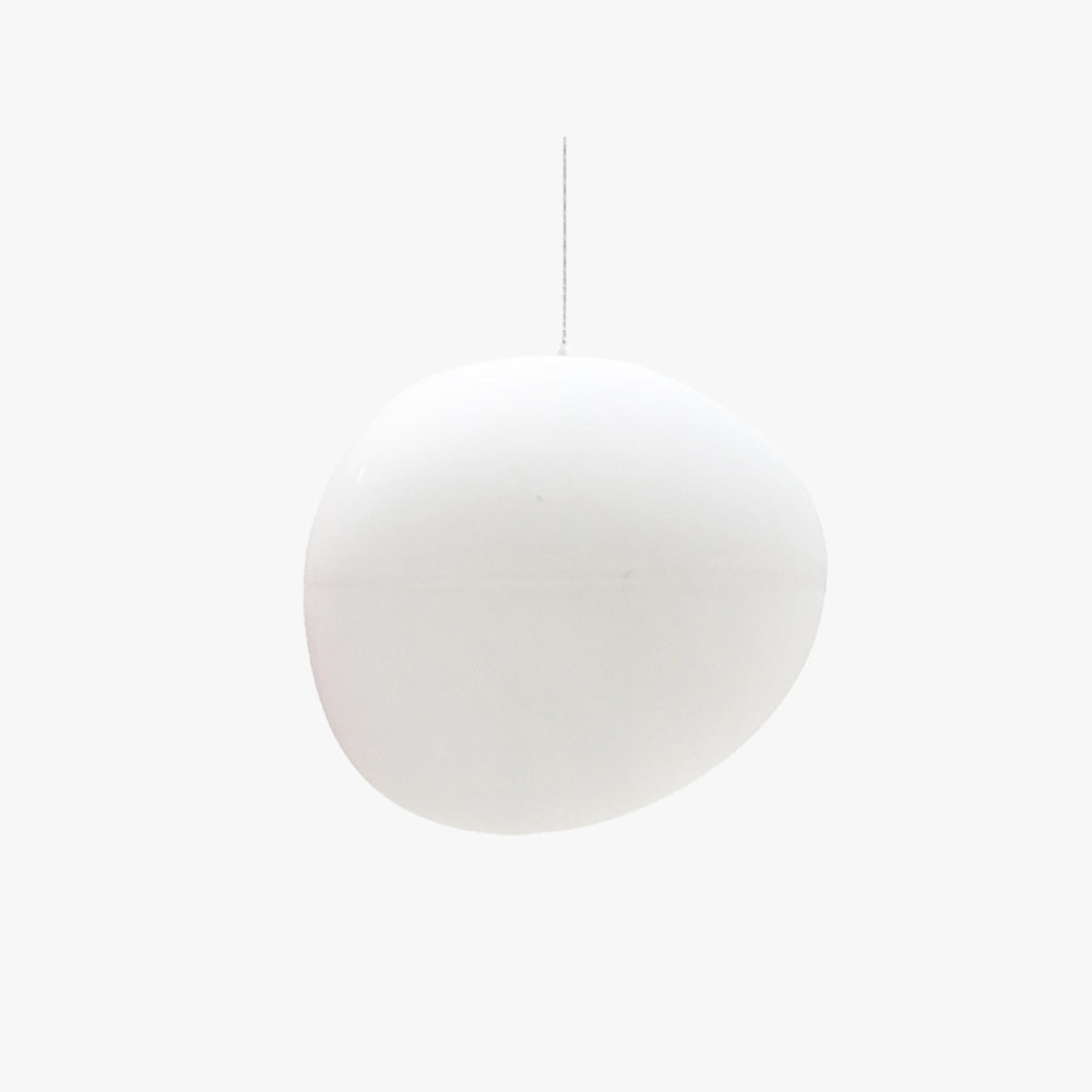Hailie Egg-shaped Glass Pendant Light in white