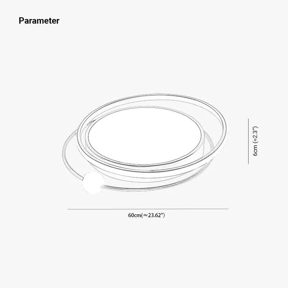 Lacey Modern Multi Orbit Ceiling Light Dimensions