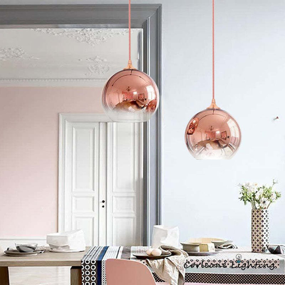 Rose Gold Levy Pendant Lights - Modern Dining Lighting