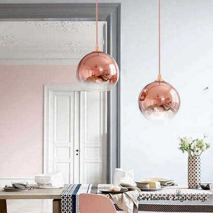 Rose Gold Levy Pendant Lights - Modern Dining Lighting