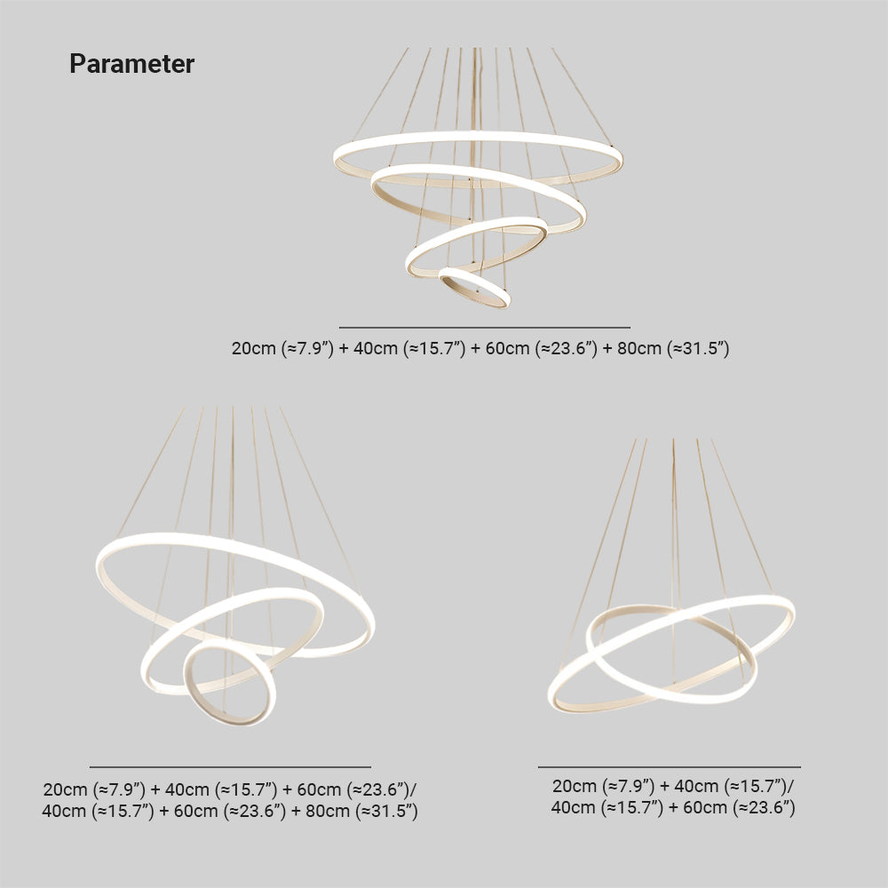 Arisha Ring Pendant Light Dimensions - Las Sola Lighting