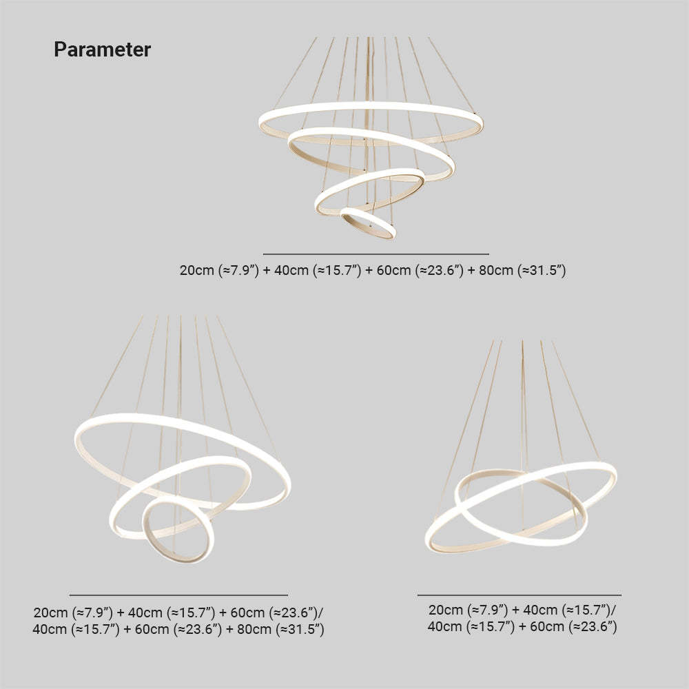 Arisha Ring Pendant Light Dimensions - Las Sola Lighting