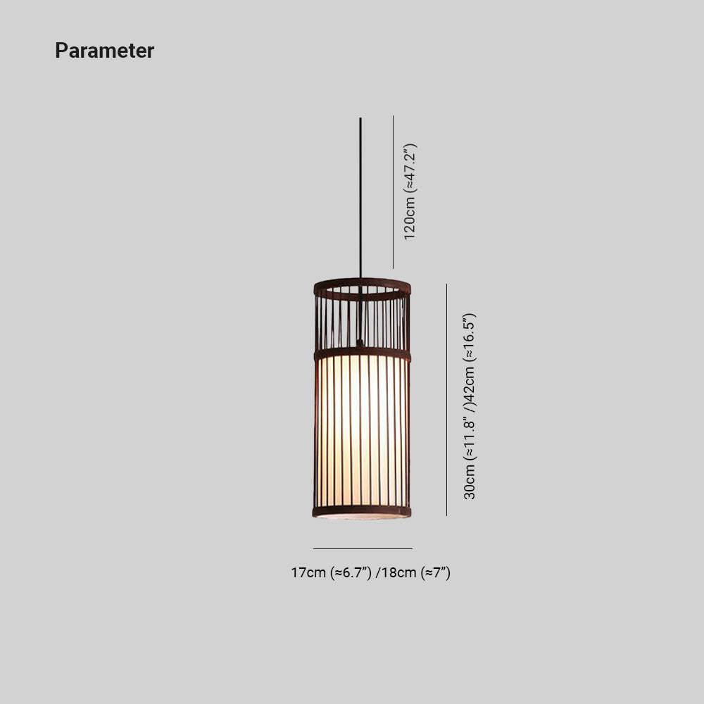 Ozawa Weave Cylinder Pendant Light Dimensions