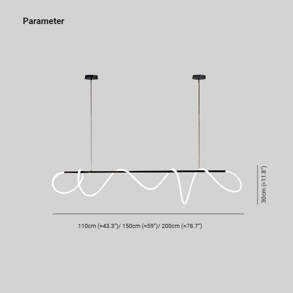 Louise Curved LED Ceiling Light Dimensions