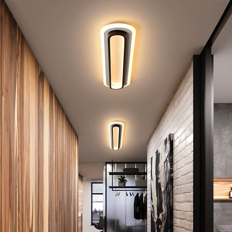 Modern Enzo ceiling lights in hallway, contemporary lighting solution