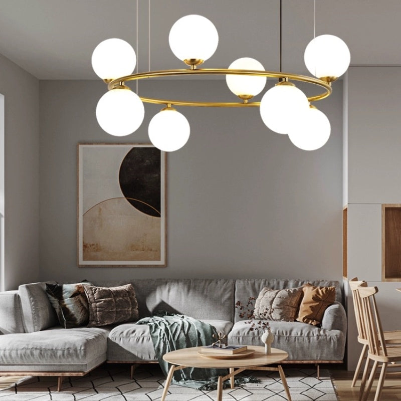 Valentina Nordic Ring Pendant Light in a Living Room