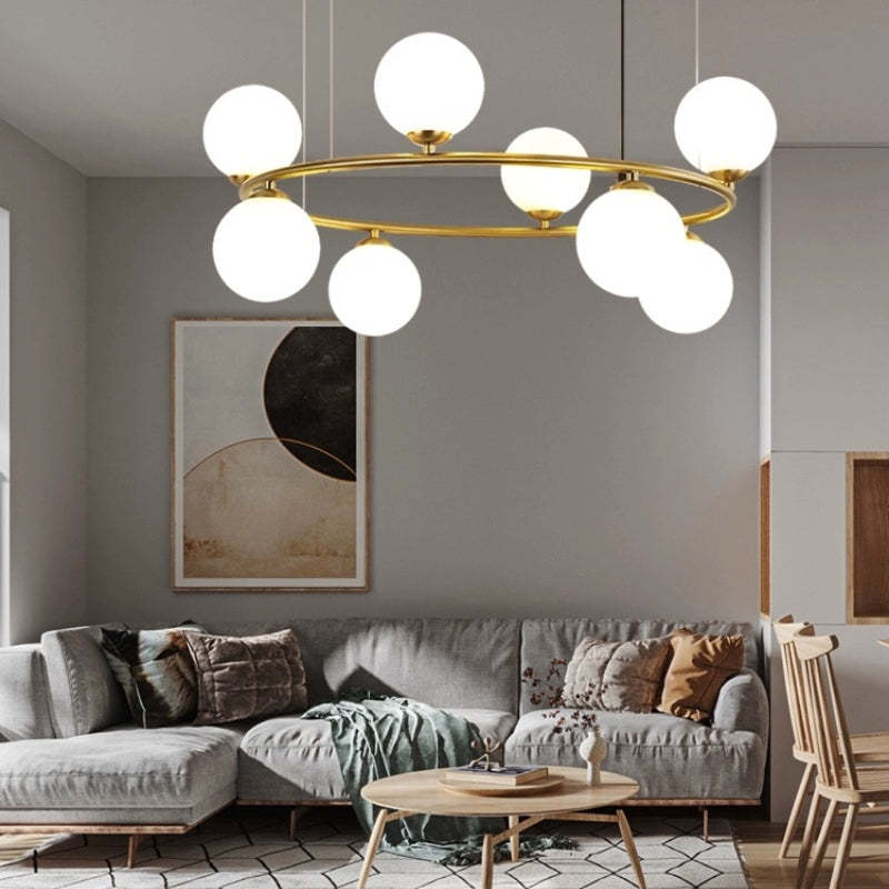 Valentina Nordic Ring Pendant Light in a Living Room