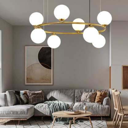 Valentina Nordic Ring Pendant Light in a Living Room