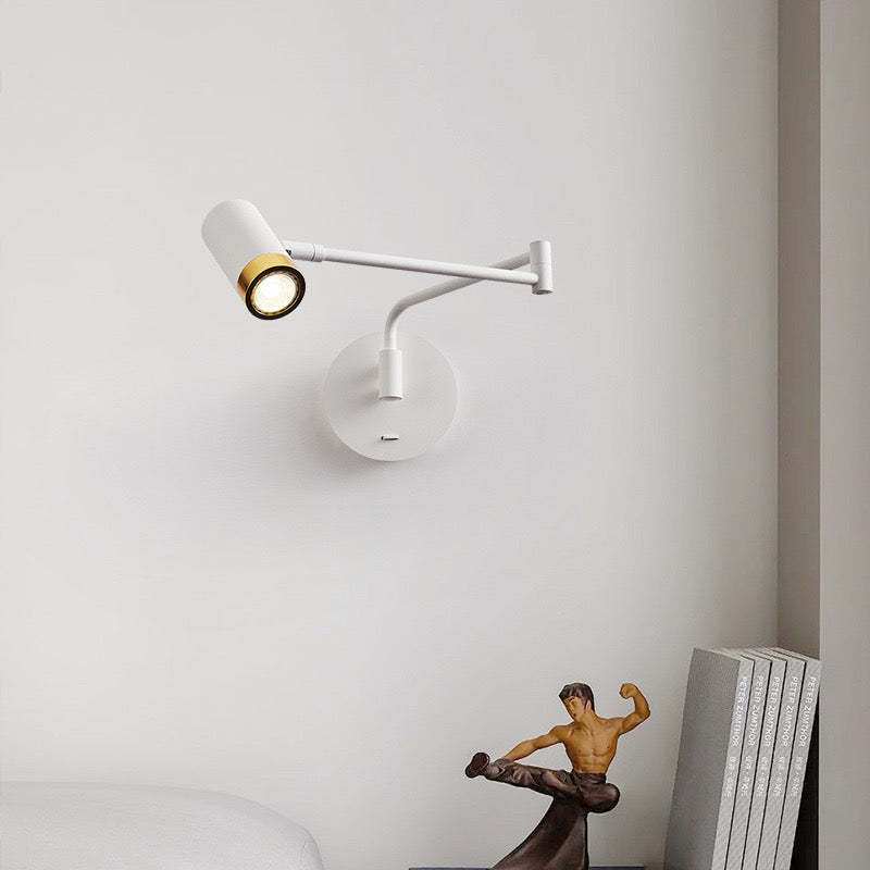 White Cooley Wall Lamp with Adjustable Arm