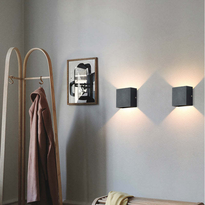 Orr LED Square Wall Lamps in Entryway