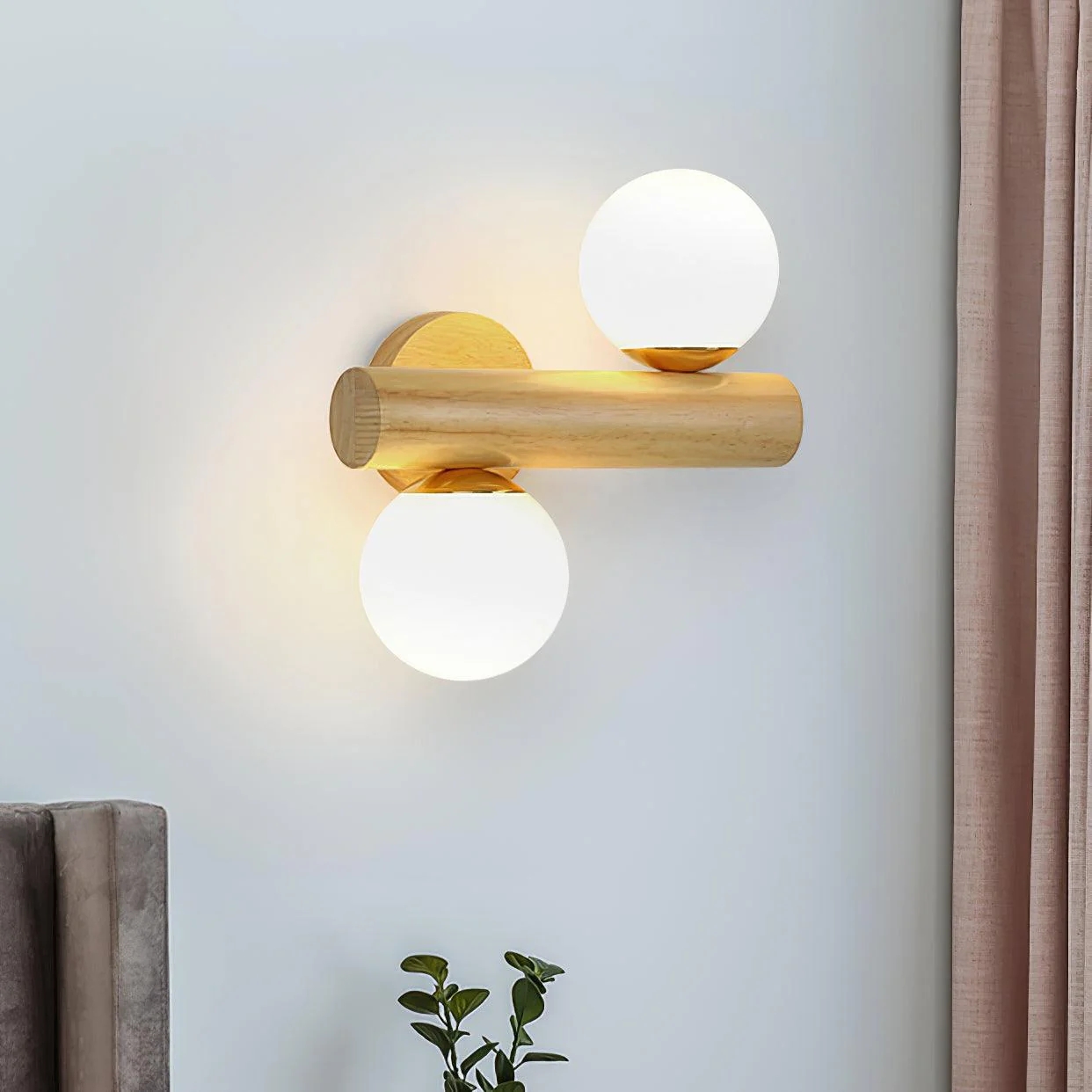 Ozawa Antique Cottage Wood Wall Light Bedroom Living Room Hallway