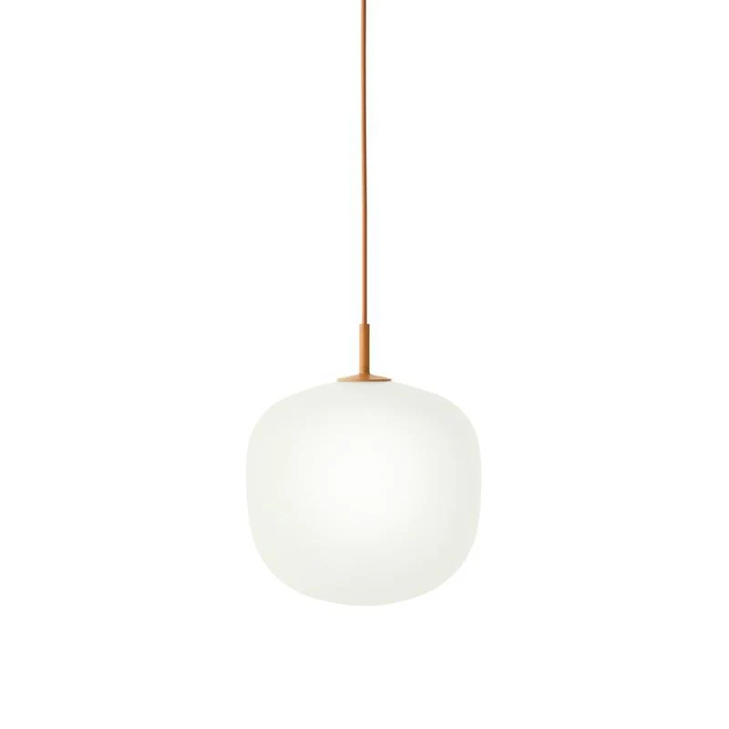 Hailie Modern Round Metal Glass Pendant Light Bedroom Dining Room