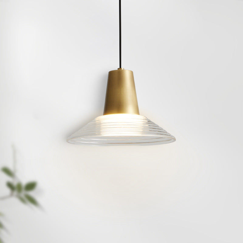 Hailie pendant light with glass shade