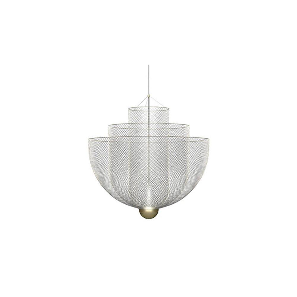 Alessio Unusual Metal Chrome Gold Pendant Light Bedroom Living Room