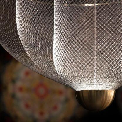 Alessio Unusual Metal Chrome Gold Pendant Light Bedroom Living Room